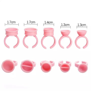 Eyelash glue rings