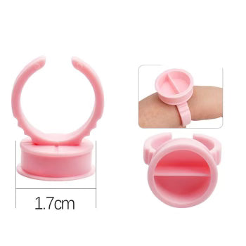 Eyelash glue rings